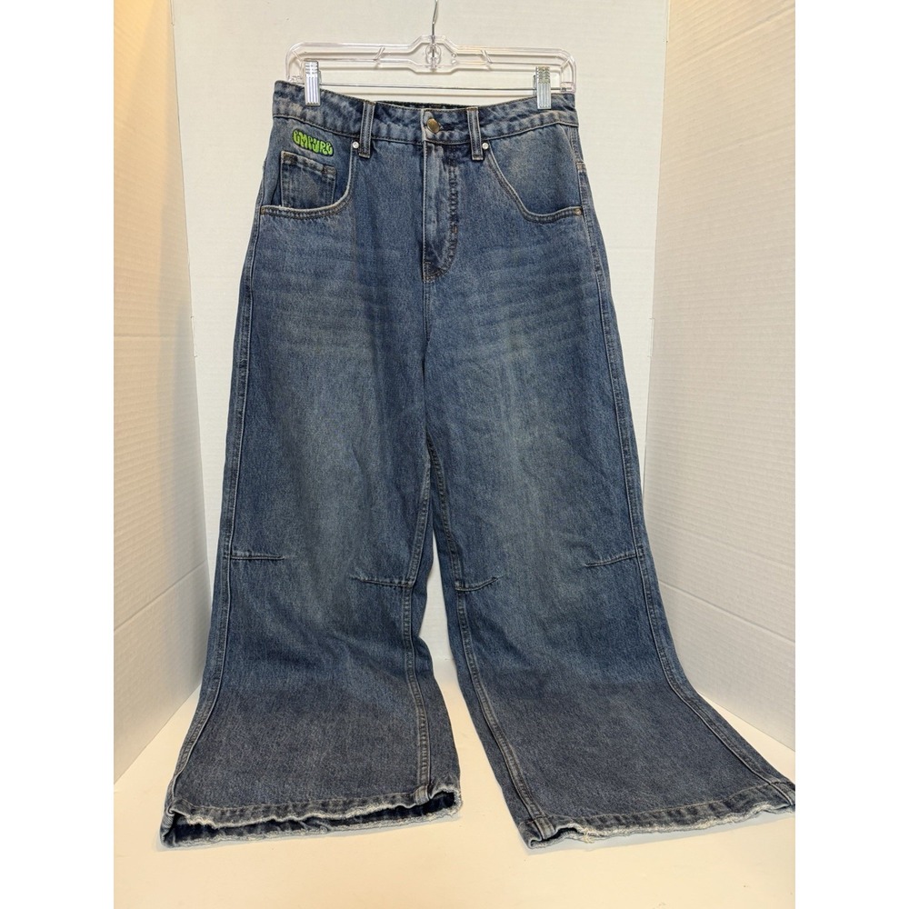 Empyre Baggy Jeans 90s Skater Grunge Dark Wash Size 2 189
